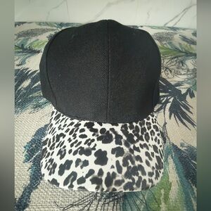 Black and White Animal Print Cap